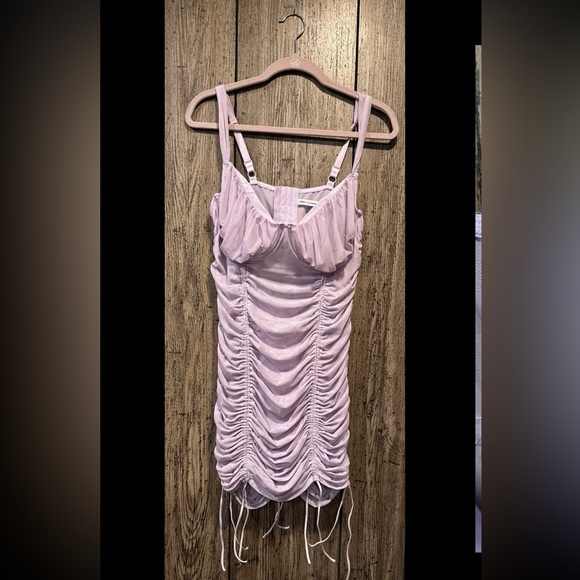 Torrid Lilac Purple Ruched Mesh Chemise - Picture 1 of 3
